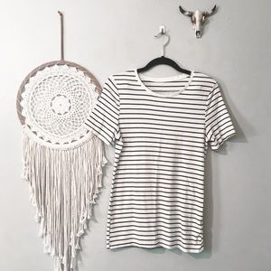 3/$20 •black and white striped tee•